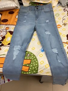 Shein Ankle length Mid distress Skinny fit Jeans