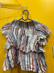 Striped Off-Shoulder Top
