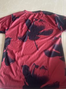 combo Off 2 T,sart Red Floral Print Tee