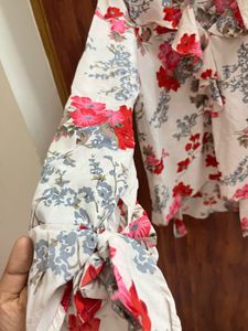 Floral Ruffle Top