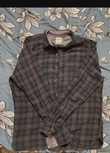 WROGN Men Black &amp; Grey Slim FitCheckedCasual Shi