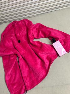Pink Velvet Cropped Jacket