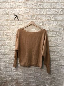 Cute Brown Patch Sweater🕶️‼️