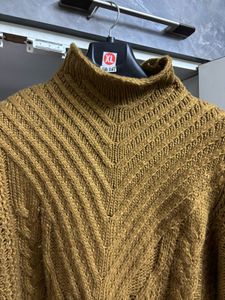 UNISEX Cozy Brown Knit Turtleneck Sweater