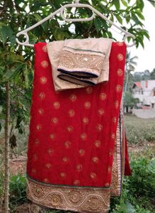 Elegant Red Saree