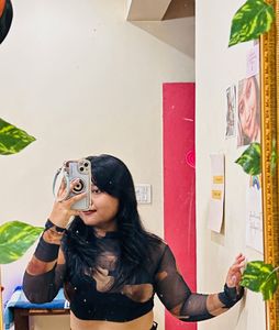 Crop Padded Mesh top