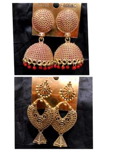 Antique Gold Jhumka Earrings