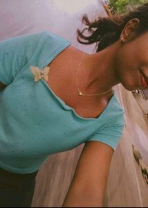 Pretty blue crop top