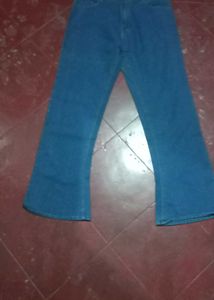 Vintage Blue Baggy Flare Jeans
