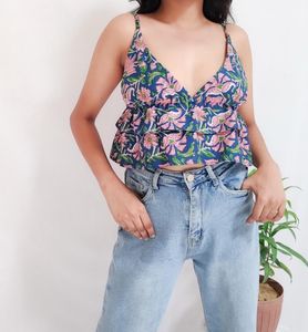 Floral frilled Top