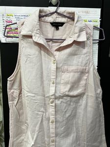 Baby Pink Sleeveless Shirt