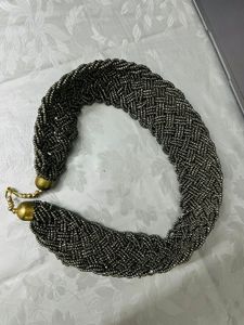 Metallic Silver Ethnic Chain