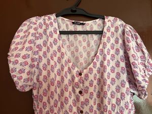Zudio Floral White Frock