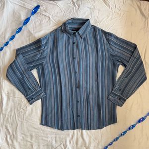🇺🇸 Structure Clothing Striped Blue Shirt