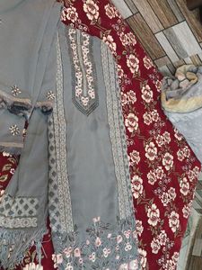 Elegant Grey Dress material