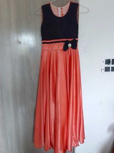 Coral Coloured Long Gown