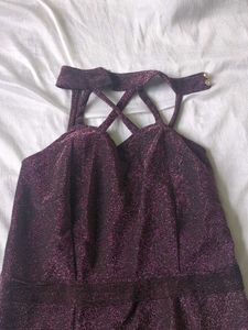 Shimmering Purple Mini Dress