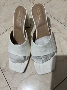 White Heels - UK 5 (3.5 Inches Height)