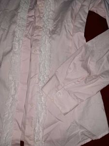 Ruffled Button-Up Shirt