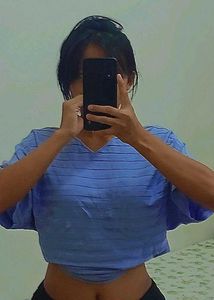 Blue Crop Top - Stylish &amp; Trendy