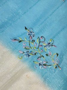 Blue Embridary Saree With Blouse
