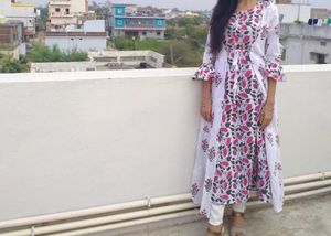 Myntra White Kurti With Jacket