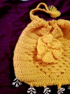 Crochet Drawstring Pouch