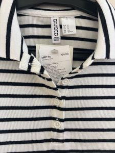 H&amp;M RIBBED POLO T-SHIRT