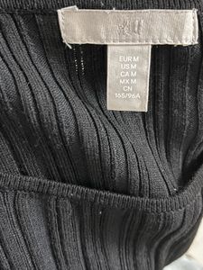 H&amp;M Black Ribbed Top