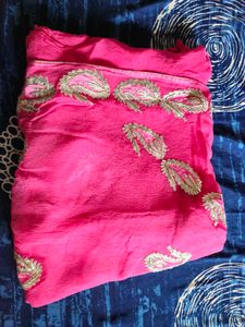 Pink Embellished Saree