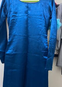Teal Blue Satin Kurti💙