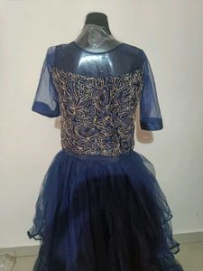 Elegant Blue Ethnic Gown