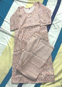 Floral Print Kurta Pant Set