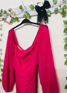 Pink Mesh Bodycon Dress