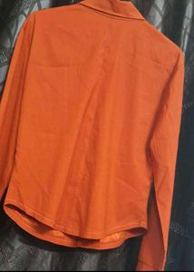 Rust-Colored Button-Down Shirt