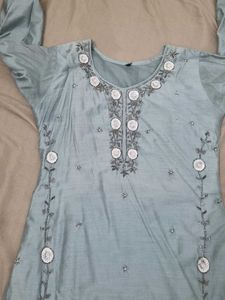 Elegant Embroidered  with hand work in kurt