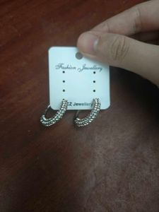 Sparkling Silver Hoop Earrings