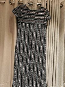 Patterned Black Dress