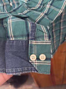Cantabil Green Checkered Shirt