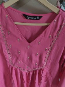 pink short kurta