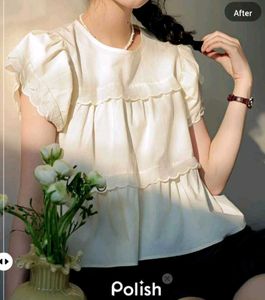 New with tag Pinterest Korean Cute bluff top