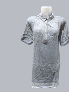 Gray Button-Up Shirt