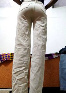 Wide Leg Cream Pants