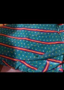 Saree With Blouse See Green Colour