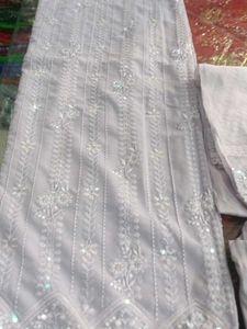Lavender Embroidered Salwar Kameez Fabric