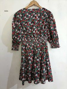 Unused Floral Black Dress