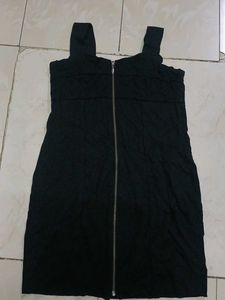 Black Zip Front Dress