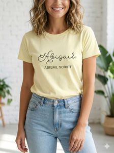 Customized &#39;Abigail&#39; Script T-Shirt