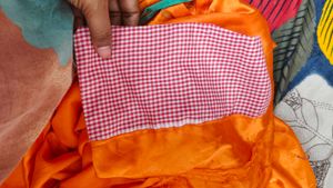 Orange Colour Mom And Baby Dress Combo