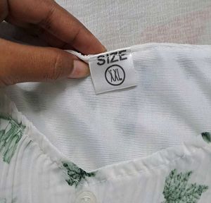 Floral Print Blouse with Puff Sleeves - Like New